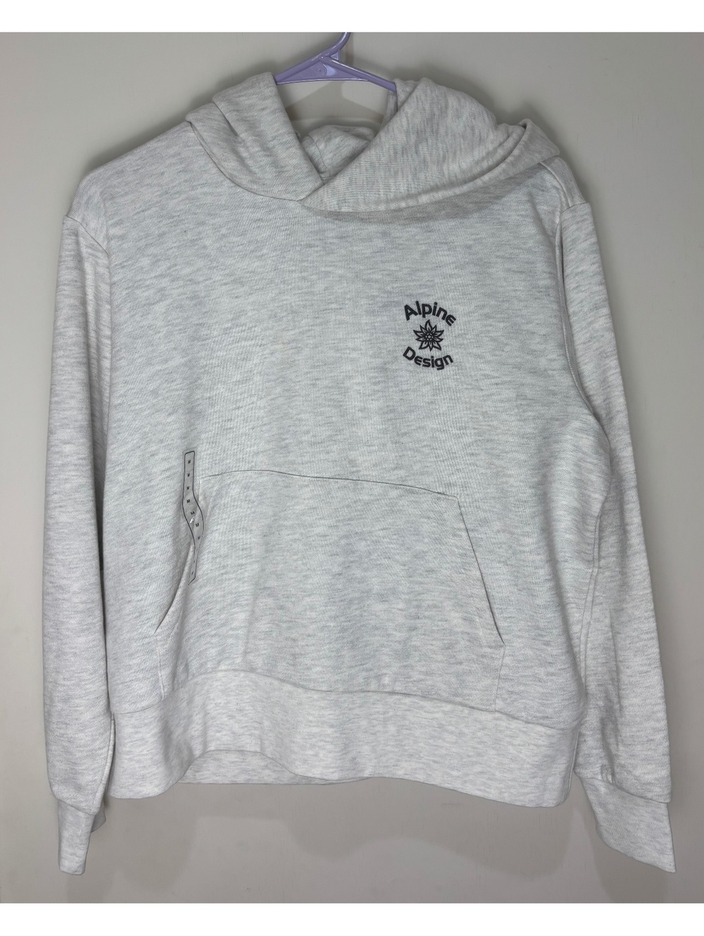 Alpine Design AD Hike Hoodie Cream Heather Pullover Kangaroo Pocket NWT M